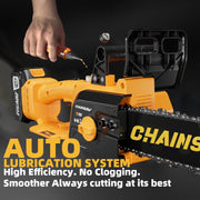 25.4cc Gas Chainsaw with 12 Inch Bar for Branch Cutting & Garden Pruning - Chainsawdeck