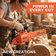 25.4cc Gas Chainsaw with 12 Inch Bar for Branch Cutting & Garden Pruning - Chainsawdeck - Chainsawdeck