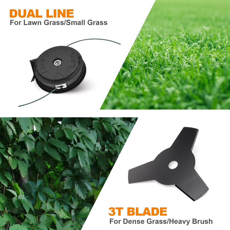 Vetoper 51.7CC 2 Cycle Gas Powered Weed Eater Cordless Brush Cutter Straight Shaft Gas Trimmer