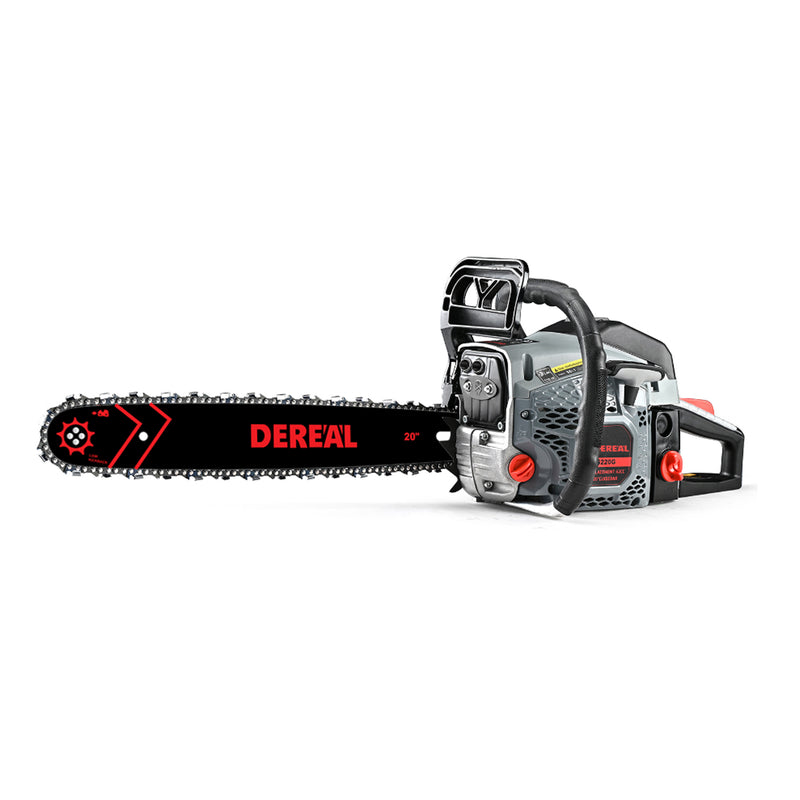 62cc Gas Chainsaw with 20 Inch Bar for Firewood Cutting & Farm Work-DEREAL