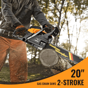 55cc Gas Chainsaw with 20 Inch Bar for Firewood Cutting & Yard Work - SALEMMASLER - Chainsawdeck