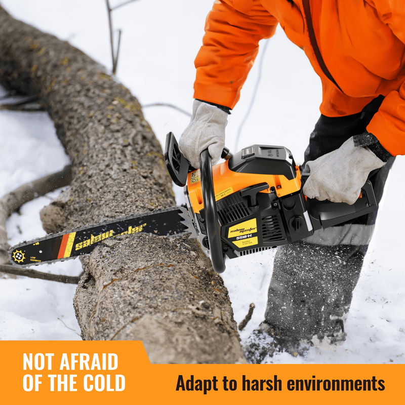 55cc Gas Chainsaw with 20 Inch Bar for Firewood Cutting & Yard Work - SALEMMASLER - Chainsawdeck