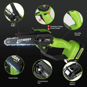 6" Cordless Brushed Hand Saw with Portable Case for Pruning & Yard Work Chainsawdeck - Chainsawdeck