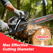 63cc Gas Chainsaw with 20 Inch Bar for Firewood Cutting & Garden Work - VETOPER - Chainsawdeck