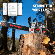 63cc Gas Chainsaw with 20 Inch Bar for Firewood Cutting & Garden Work - VETOPER - Chainsawdeck