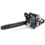 63cc Gas Chainsaw with 20 Inch Bar for Firewood Cutting & Garden Work - VETOPER - Chainsawdeck