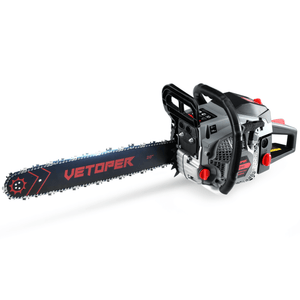 63cc Gas Chainsaw with 20 Inch Bar for Firewood Cutting & Garden Work - VETOPER - Chainsawdeck