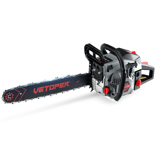 63cc Gas Chainsaw with 20 Inch Bar for Firewood Cutting & Garden Work - VETOPER - Chainsawdeck