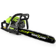 63cc Gas Chainsaw with 20 Inch Bar for Firewood Cutting & Outdoor Farm Work - SEESAW - Chainsawdeck