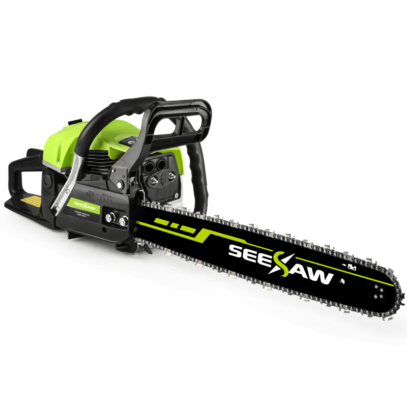 63cc Gas Chainsaw with 20 Inch Bar for Firewood Cutting & Outdoor Farm Work - SEESAW - Chainsawdeck