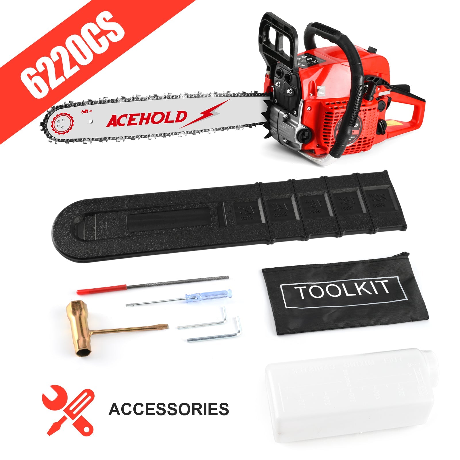63cc Gas Chainsaw with 20 Inch Bar for Firewood Cutting & Property