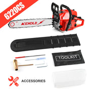 63cc Gas Chainsaw with 20 Inch Bar for Firewood Cutting & Property Work - ACEHOLD - Chainsawdeck