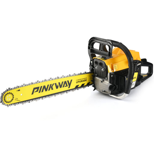 63cc Gas Chainsaw with 20 Inch Bar for Firewood Cutting & Tree Work - PINKWAY - Chainsawdeck