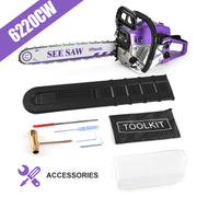 63cc Gas Chainsaw with 20 Inch Bar for Firewood Cutting & Yard Maintenance - SEESAW - Chainsawdeck
