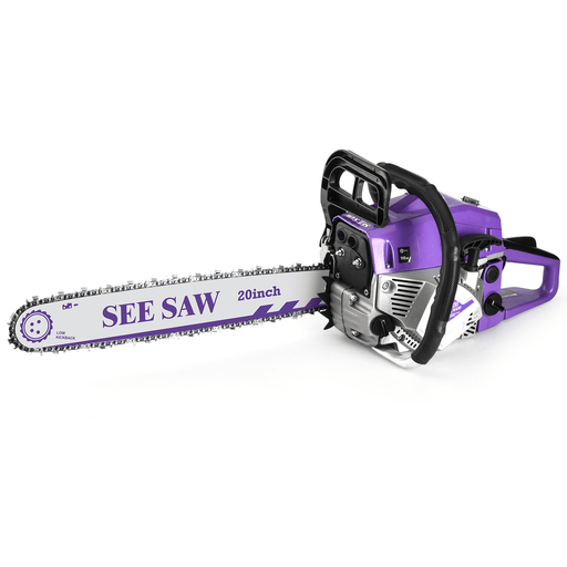 63cc Gas Chainsaw with 20 Inch Bar for Firewood Cutting & Yard Maintenance - SEESAW - Chainsawdeck