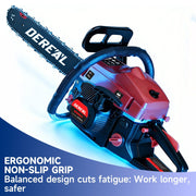 63cc Gas Chainsaw with 20 Inch Bar for Tree Cutting & Property Maintenance - DEREAL - Chainsawdeck
