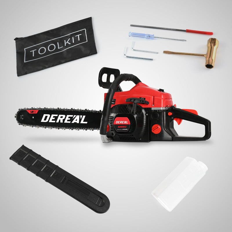63cc Gas Chainsaw with 20 Inch Bar for Tree Cutting & Property Maintenance - DEREAL - Chainsawdeck