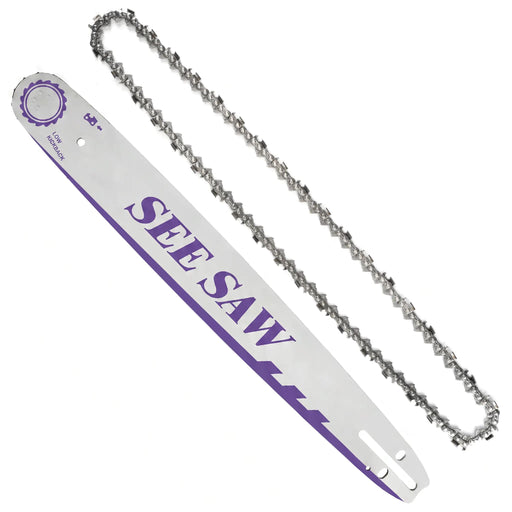 SEESAW 20 inch bar and chain combo .325 pitch .058 gauge 76DL for gas chainsaws