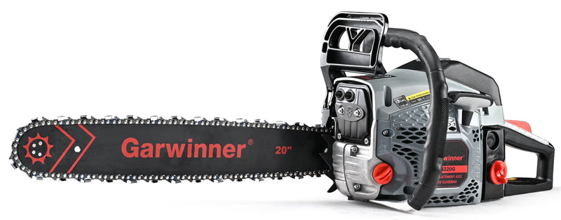 Garwinner Gas Chainsaw 20'' 2-Stroke 62CC Cordless Chainsaw 6220G for Farm, Garden, Ranch, Cutting Wood/Trees/Firewood