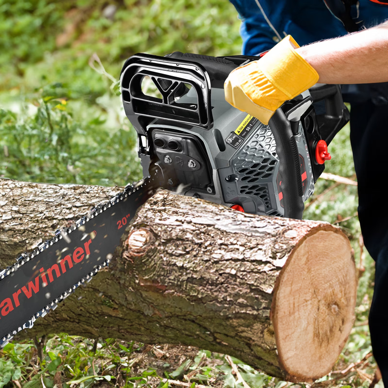 Garwinner Gas Chainsaw 20'' 2-Stroke 62CC Cordless Chainsaw 6220G for Farm, Garden, Ranch, Cutting Wood/Trees/Firewood