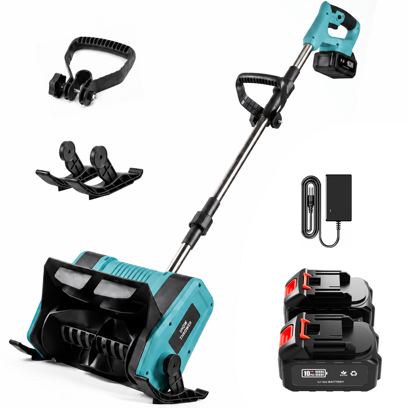 Vetoper Snow Shovel 12 in Clearing Width 20V Battery Powered, Cordless Snow Blower Lightweight 9 lbs Electric Snow Thrower with Adjustable Snow Chute, Ideal for Driveways, Sidewalks & Porches