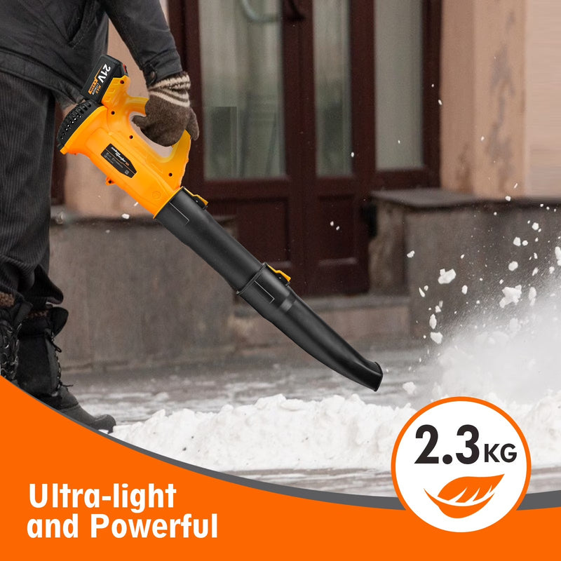 20V Cordless Electric Leaf Blower, 450 CFM 6-Speed Electric Blowing Leaf for Lawn Yard Road Car