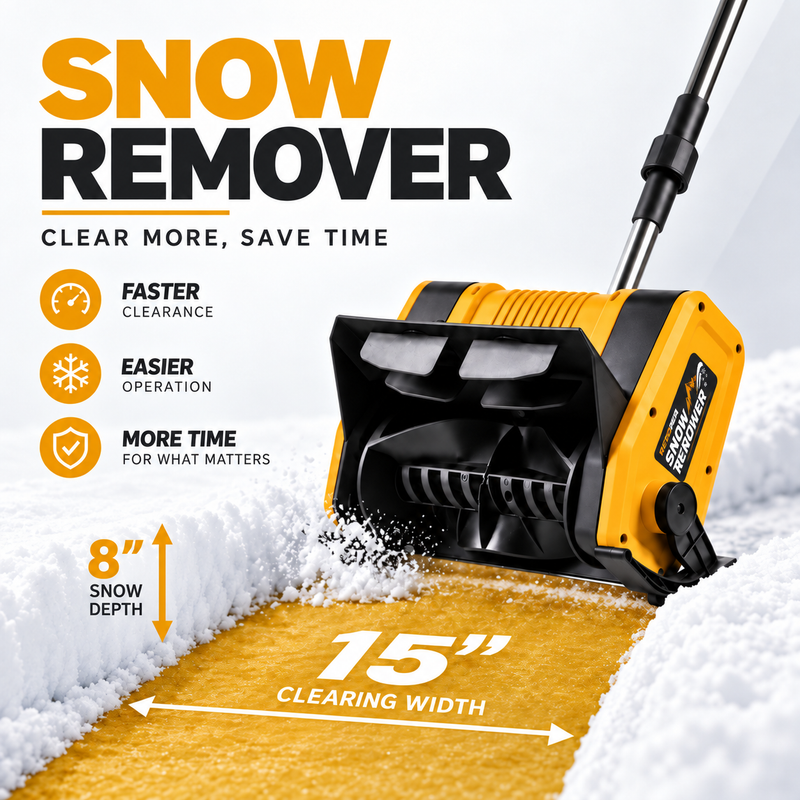 20V Cordless Snow Shovel, 12" Clearing Width Lightweight 9 lbs Electric Snow Thrower with Adjustable Snow Chute, Perfect for Driveways, Sidewalks, Porches and Easy Winter Snow Removal