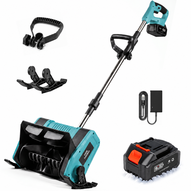 20V Cordless Snow Shovel with 10-12" Clearing Width, Cordless Snow Blower Lightweight 9 lbs Electric Snow Thrower with Adjustable Snow Chute, Ideal for Driveways, Sidewalks & Porches